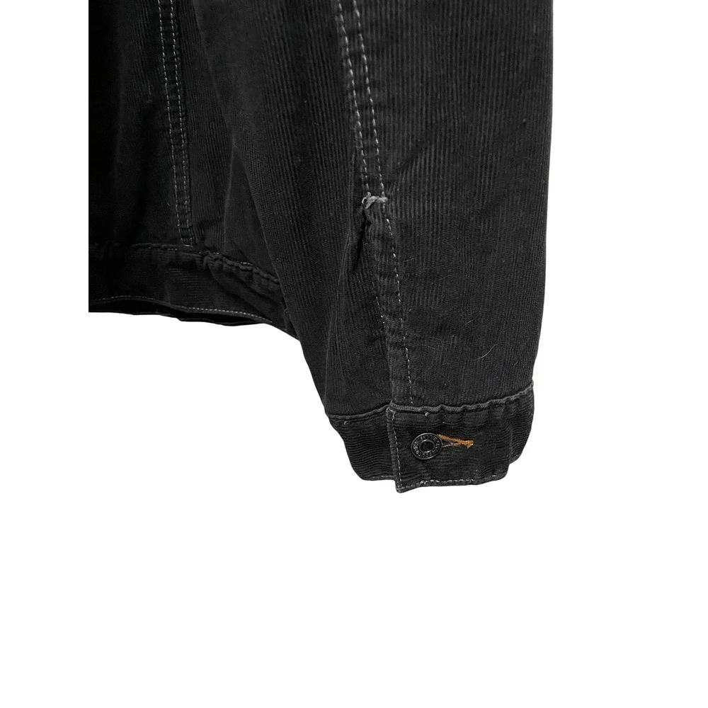 Vintage Levis Mens 70520 Sherpa Lined Corduroy Trucker Jacket Blk XL 100% Cotton - Picture 11 of 15